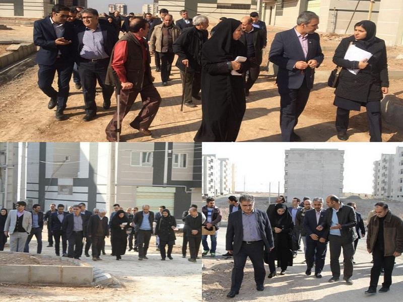 بازدید رییس اداره کل تسهیلات تبصره ای بانک مسکن از پروژه های مسکن مهر البرز