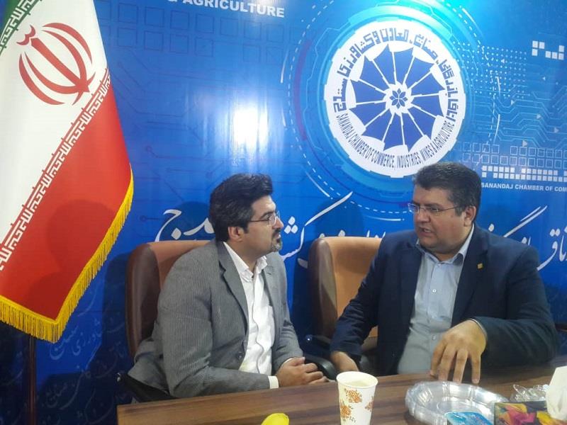 دیدار مدیر شعب کردستان با رییس اتاق بازرگانی سنندج